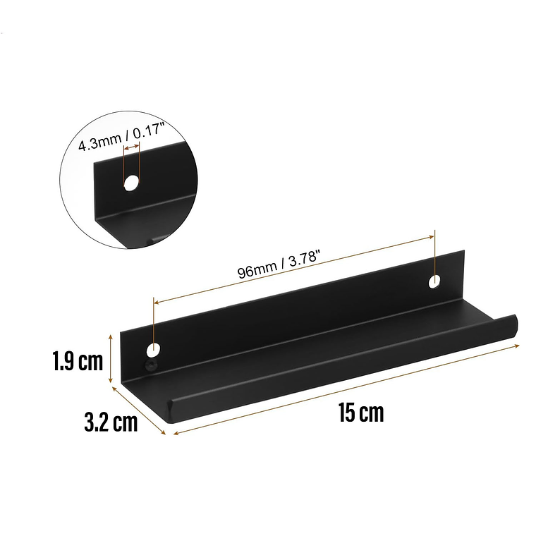 Tiradores Manilla Negro, Tirador Mueble Puerta 15cm 10 Unid 5