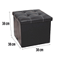 Baul Tomy Plegable Ecocuero Asiento 38cm Puff Pouf Caja - Miniatura 5