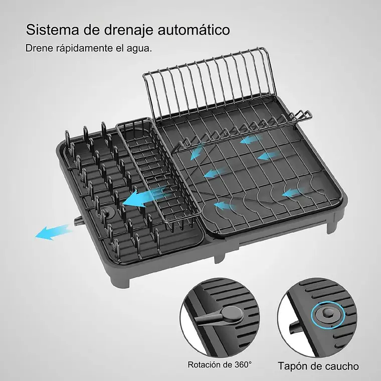 Escurridor De Platos Plegable Secaplatos Para Cocina 2