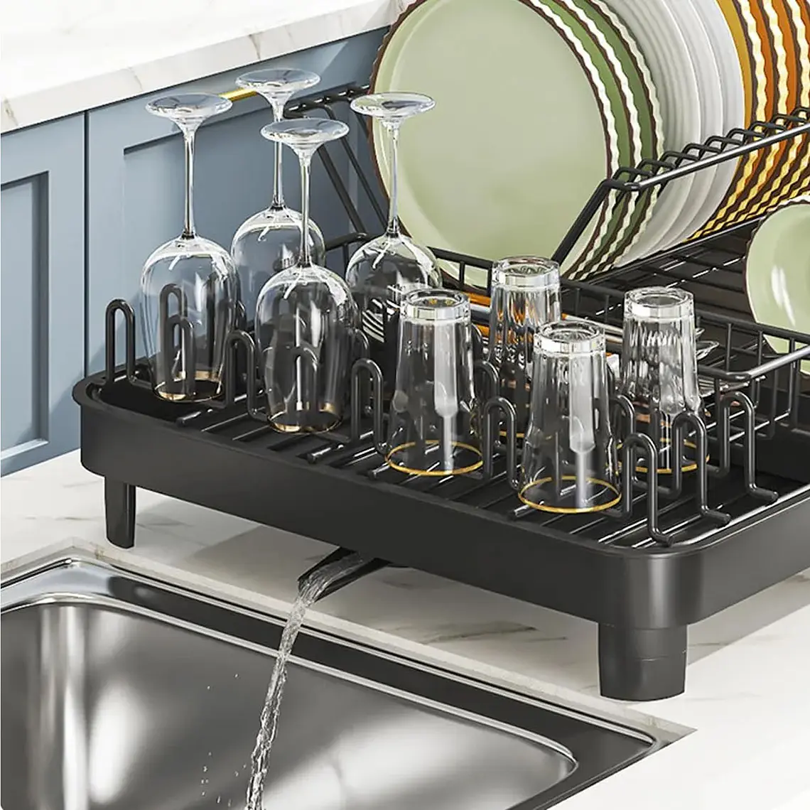 Escurridor De Platos Plegable Secaplatos Para Cocina 4