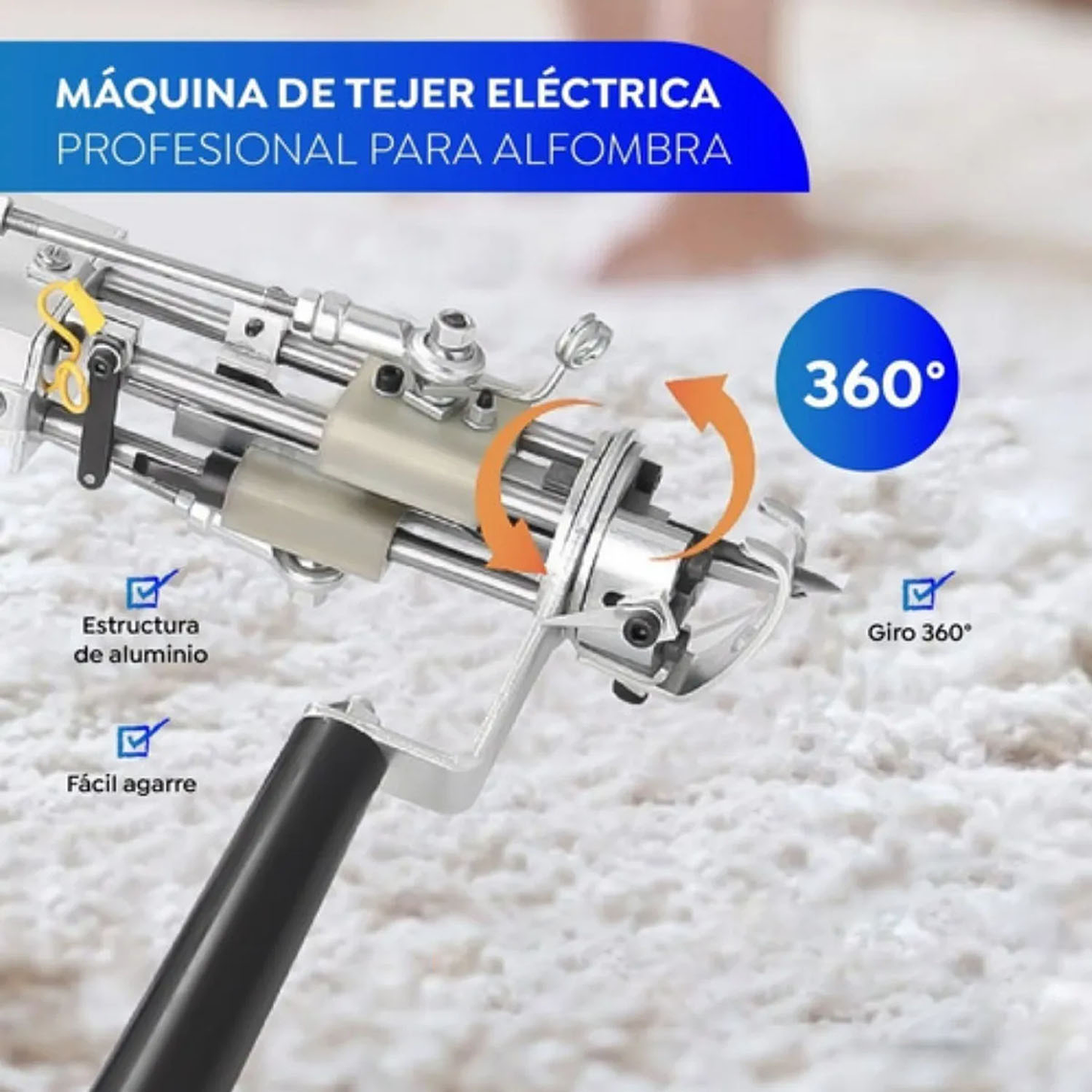 Pistola Tufting 2 En 1 Cut Y Loop Maquina De Tejer Alfombras 6