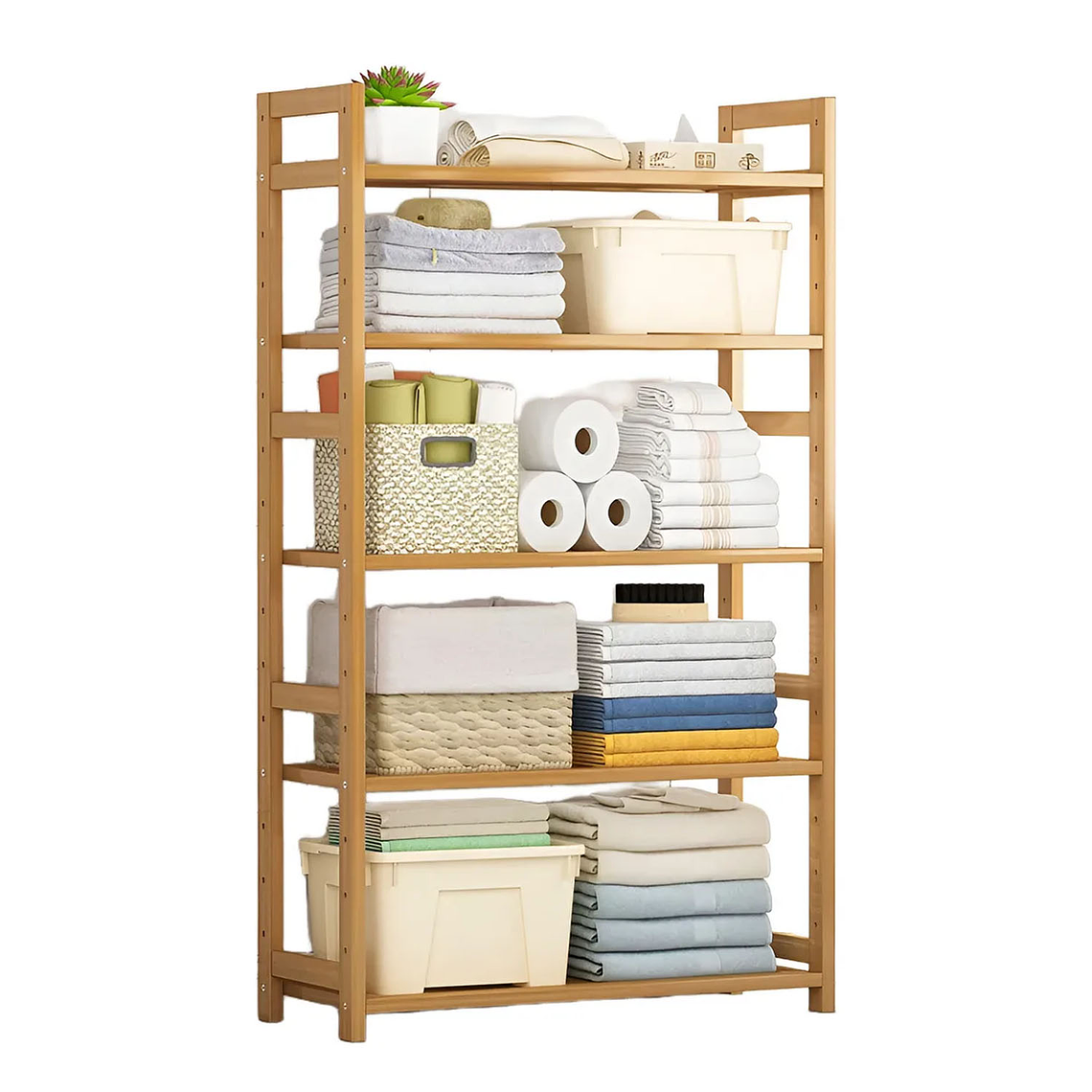 Organizador Estante De Bambú 5 Niveles De Cocina Y Baño 4