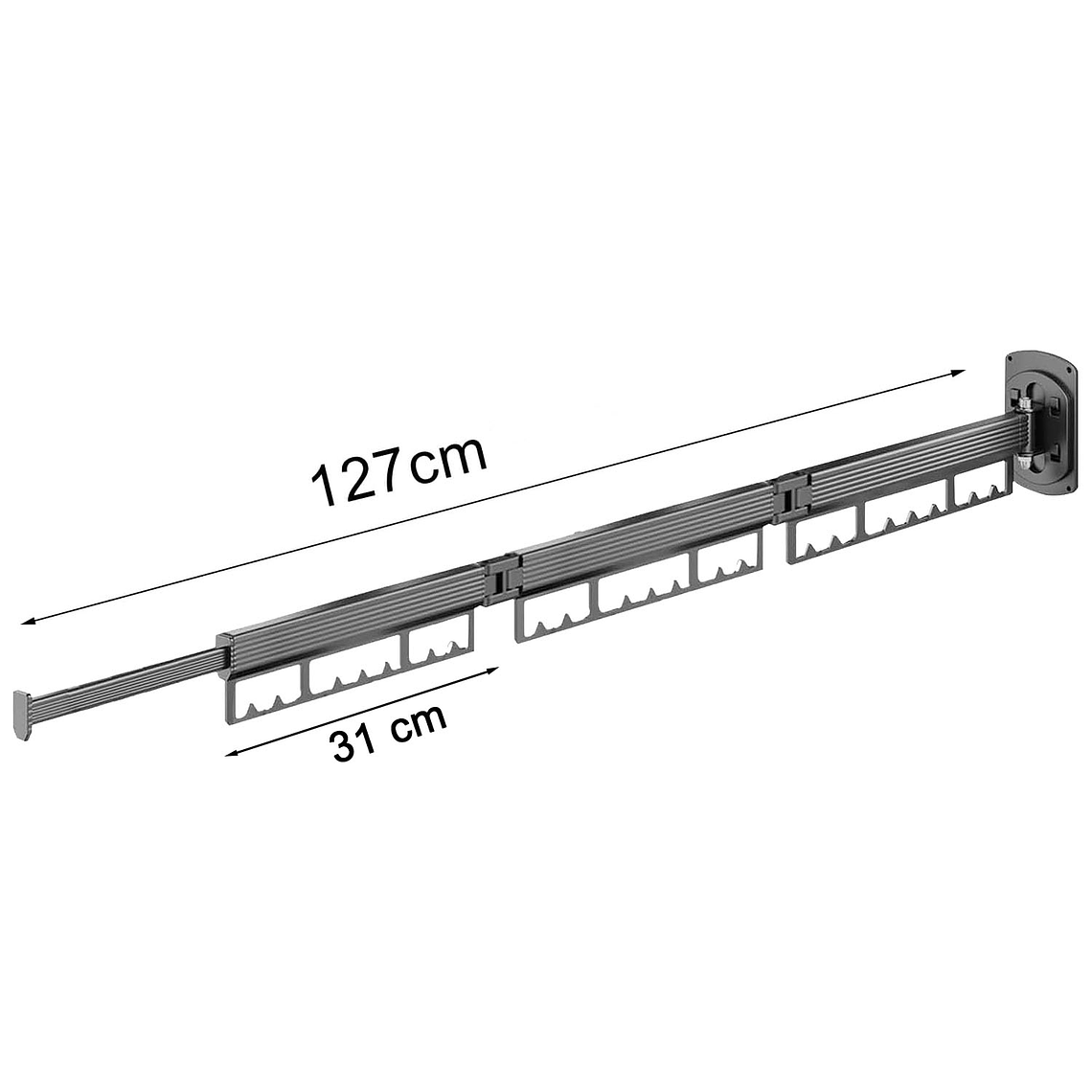 Tendedero Plegable Colgadores De Ropa Ajustable 7