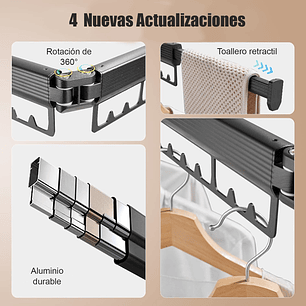 Tendedero Plegable Colgadores De Ropa Ajustable