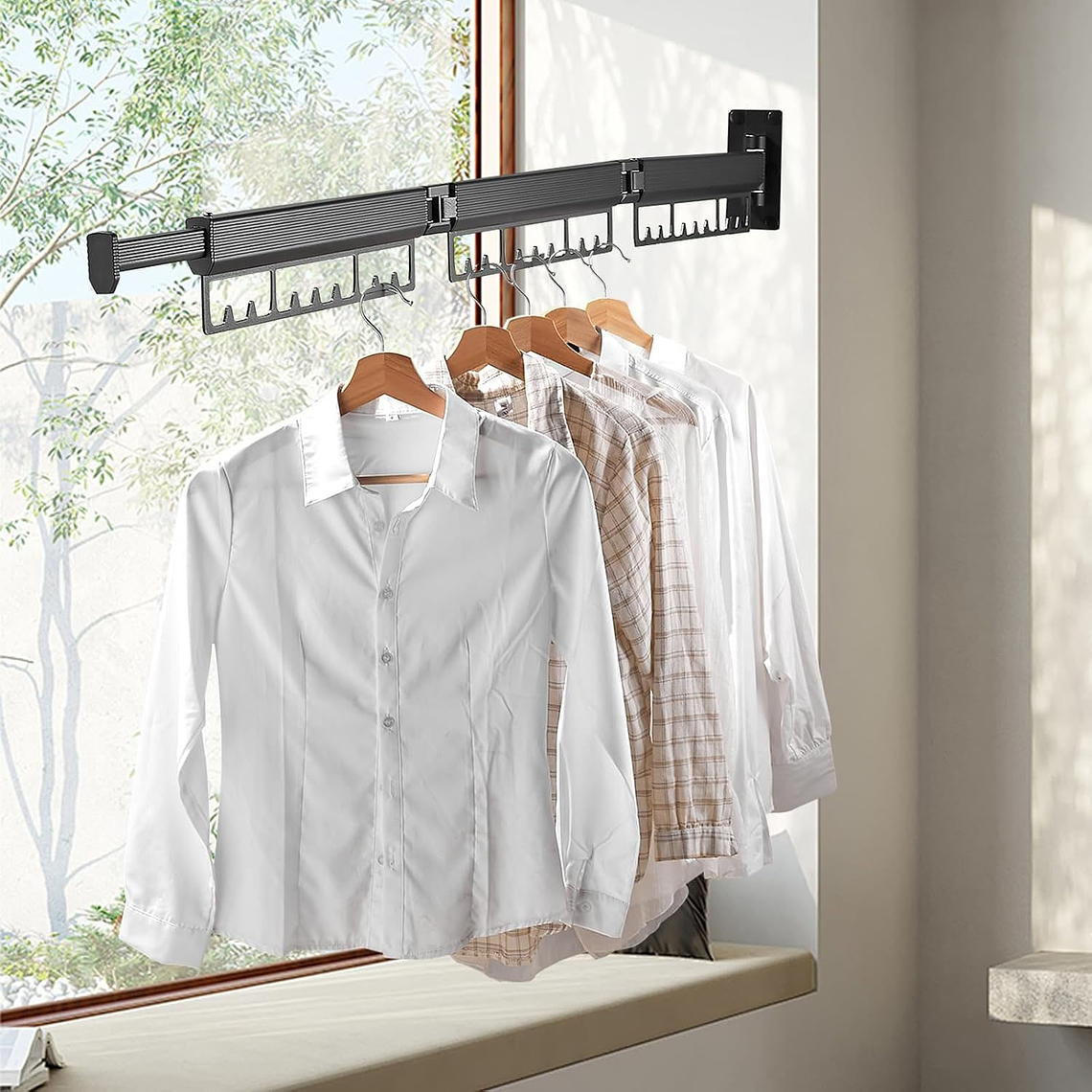 Tendedero Plegable Colgadores De Ropa Ajustable 3