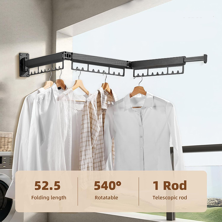 Tendedero Plegable Colgadores De Ropa Ajustable 4