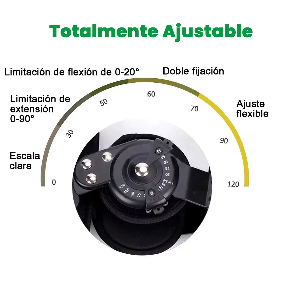 Inmovilizador De Rodilla Con Regulacion Extesion Talla Unica 4