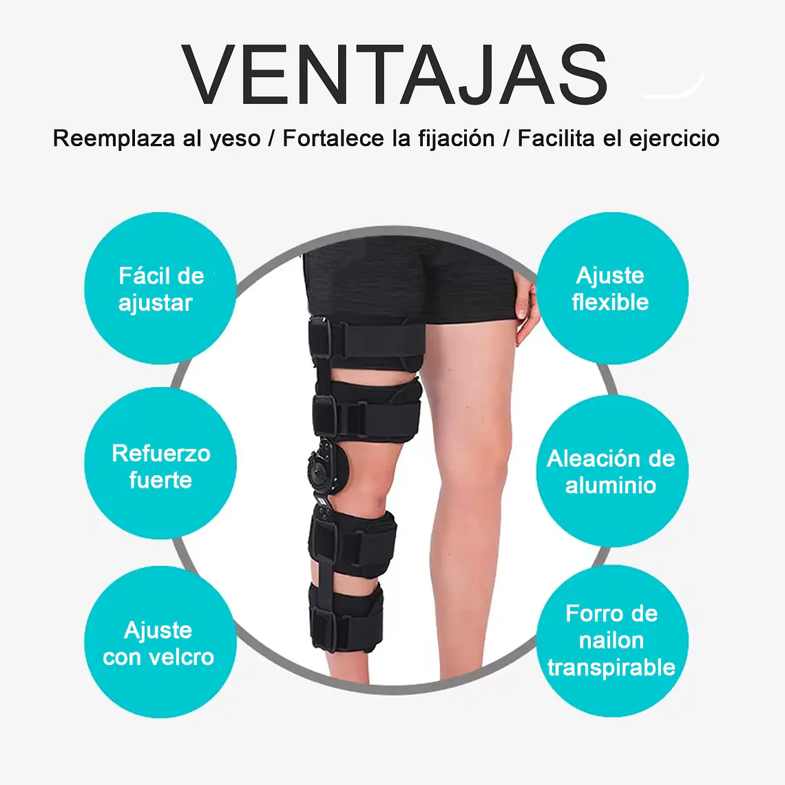Inmovilizador De Rodilla Con Regulacion Extesion Talla Unica 6
