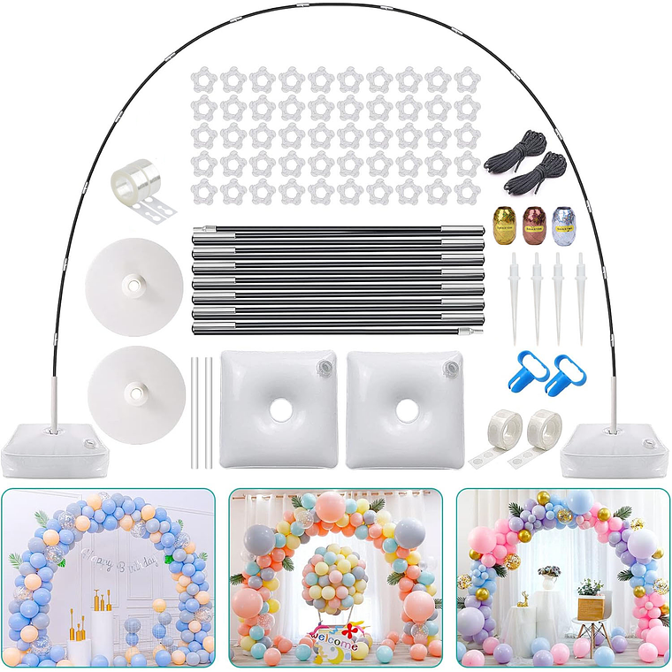 Base Estructura Para Arco De Globos Completo 2.7 X 3 Metros 1