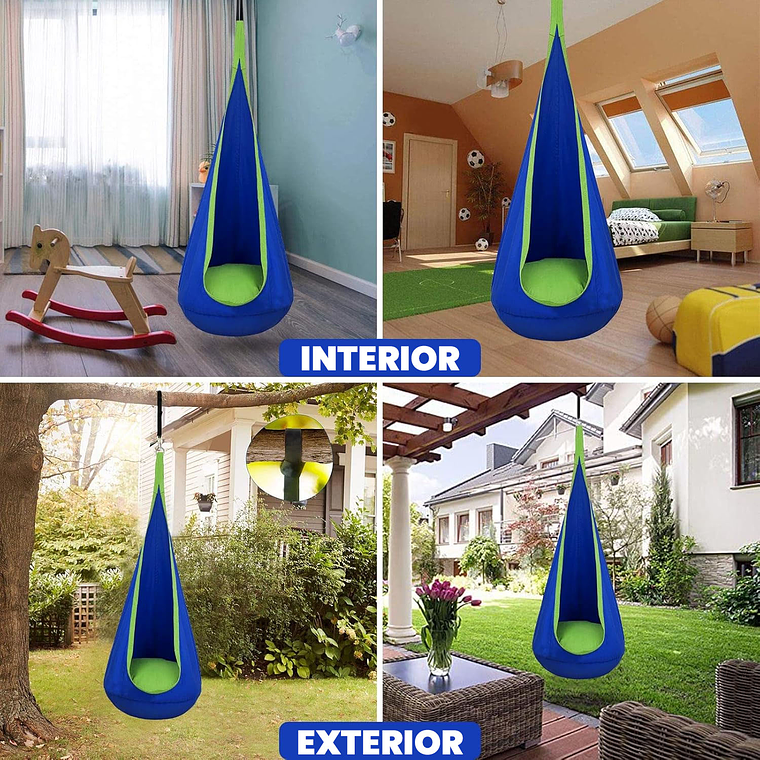 Columpio Sensorial Hamaca Niños Interior Y Exterior Con Cojín 3