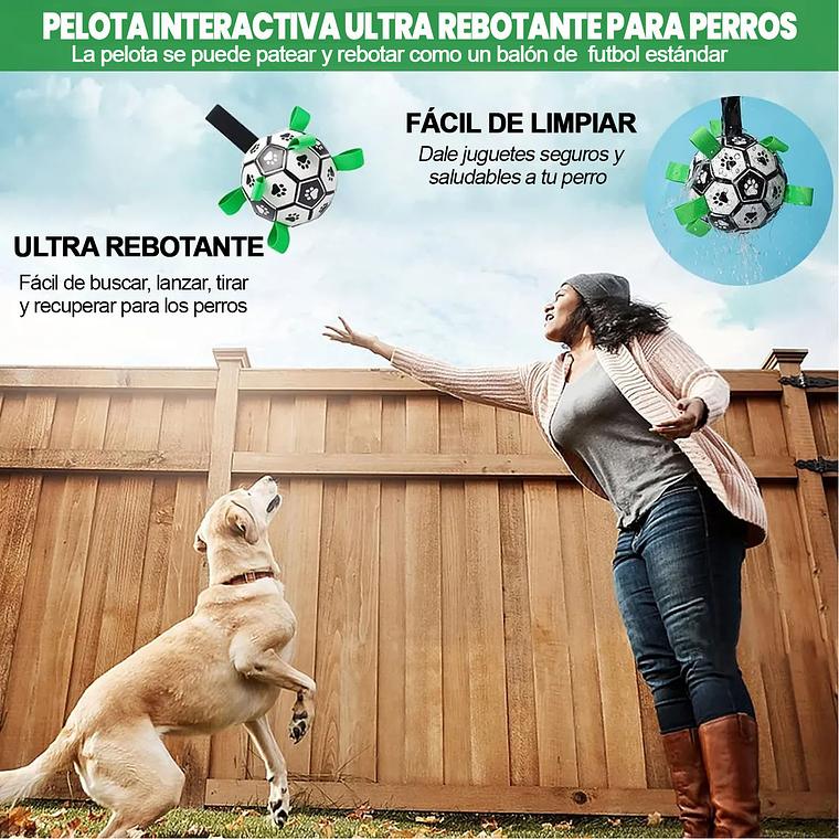 Pelota Para Perro Con Agarre Juguete Perro Pelota 15cm 4