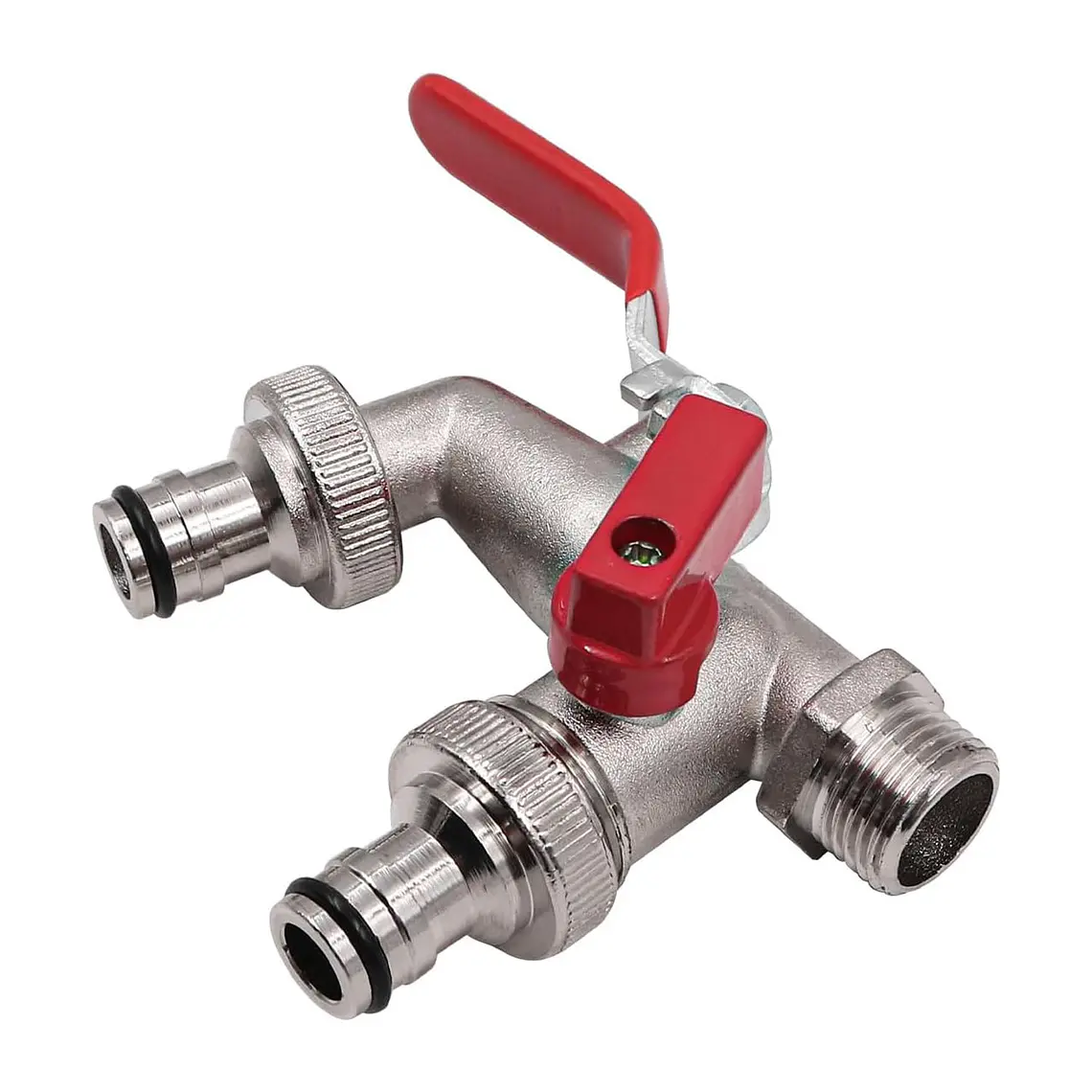 Llave De Jardín Con Doble Salida 1/2 Grifo De Válvula 2