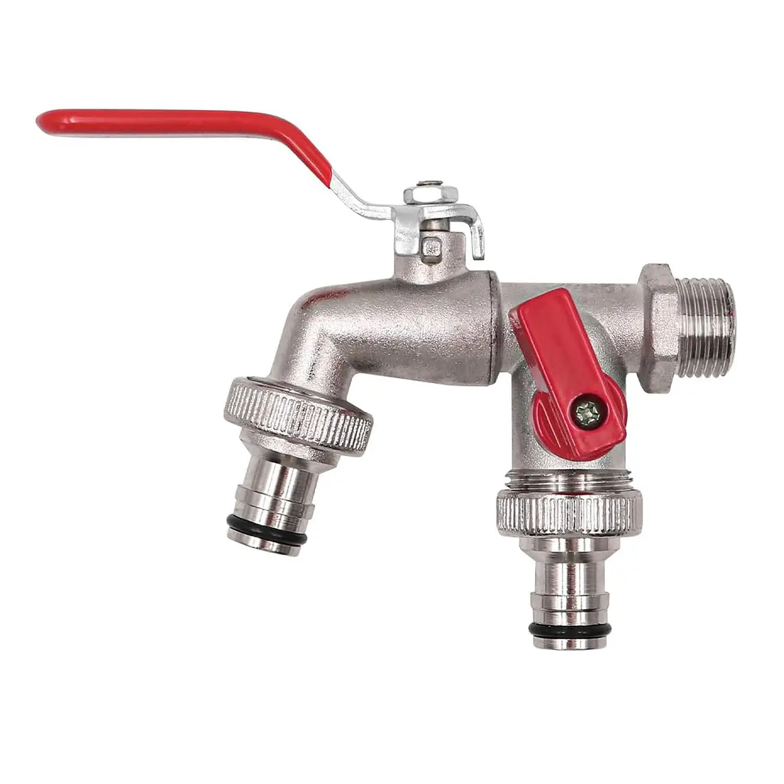 Llave De Jardín Con Doble Salida 1/2 Grifo De Válvula 1