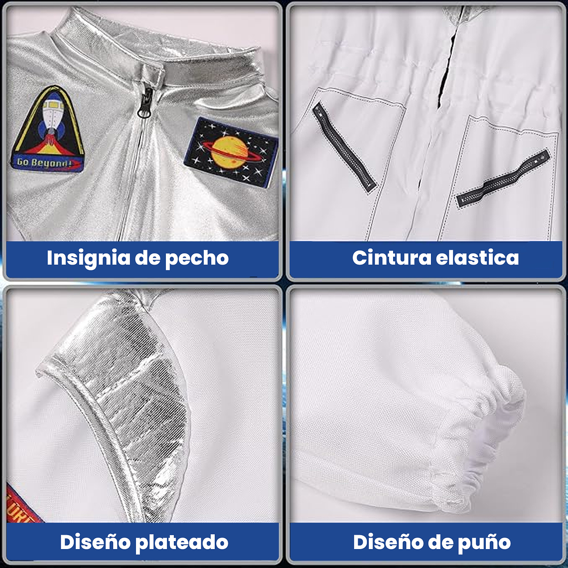 Disfraz De Astronauta Para Niño Incluye Sombrero 4