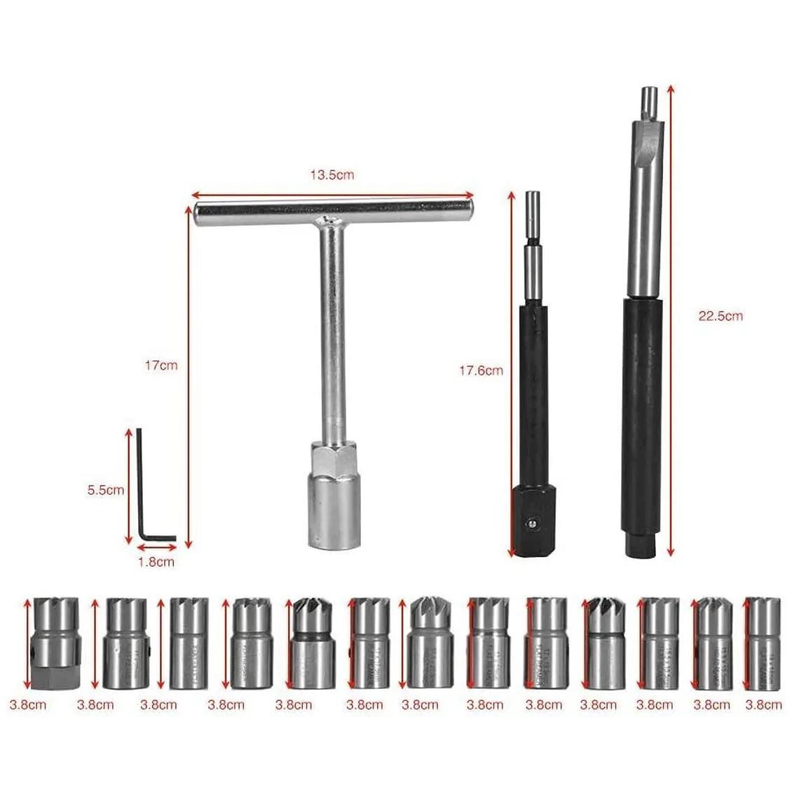 Set Escariador Asiento Inyectores Diesel Universal 17 Piezas 3