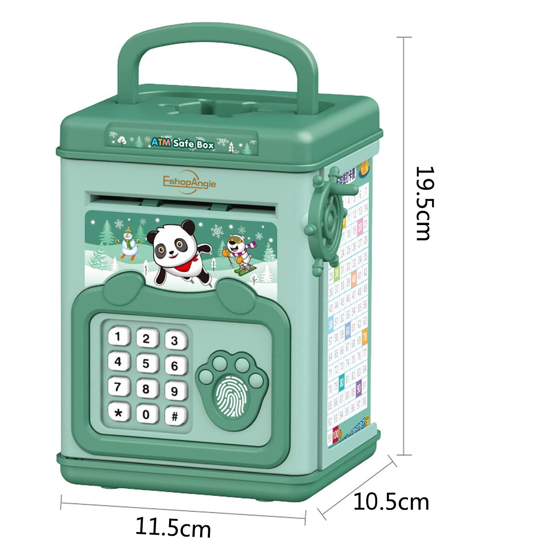 Alcancía De Ahorro Electrónica Sonido Huella Y Contraseña 6