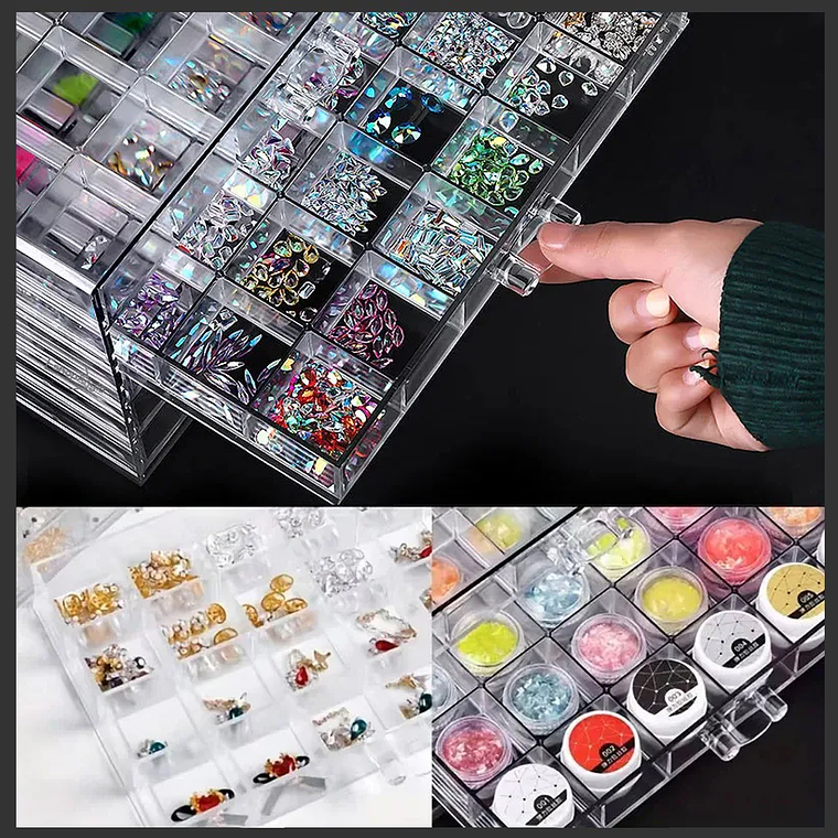Organizador Exhibidor De Joyas Accesorios De Uñas Acrílico 3