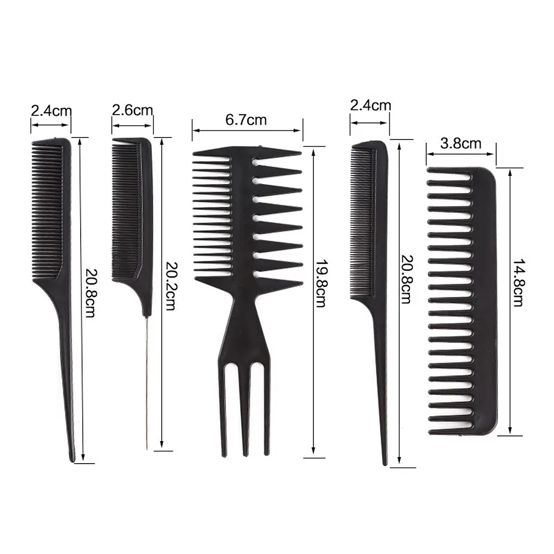 Peine Peluqueria Kit Profesional Barberia Estilista 10 Pzs 2