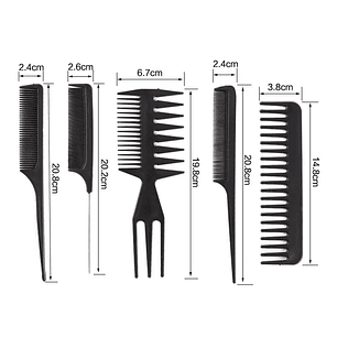 Peine Peluqueria Kit Profesional Barberia Estilista 10 Pzs