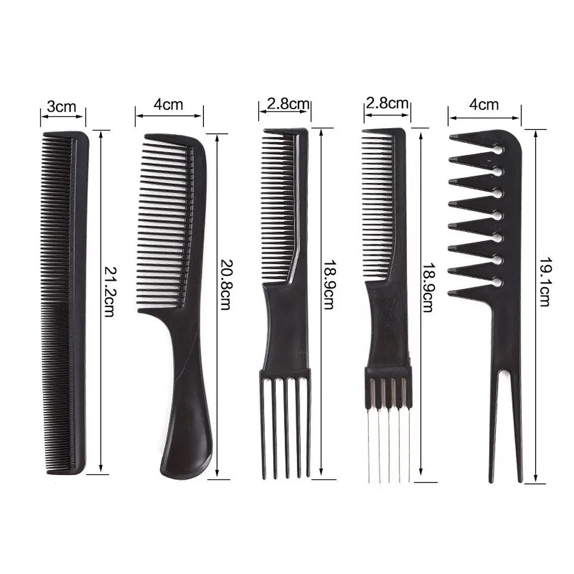 Peine Peluqueria Kit Profesional Barberia Estilista 10 Pzs 3