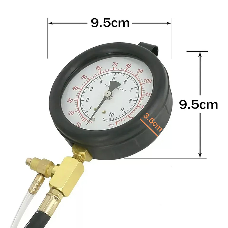 Medidor Manómetro De Presión Inyección Combustible Universal 4