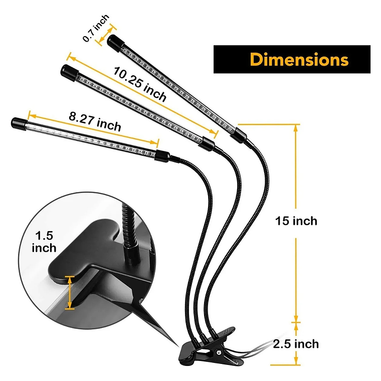 Lampara De Cultivo Indoor Con Temporizador Plantas Luz 3