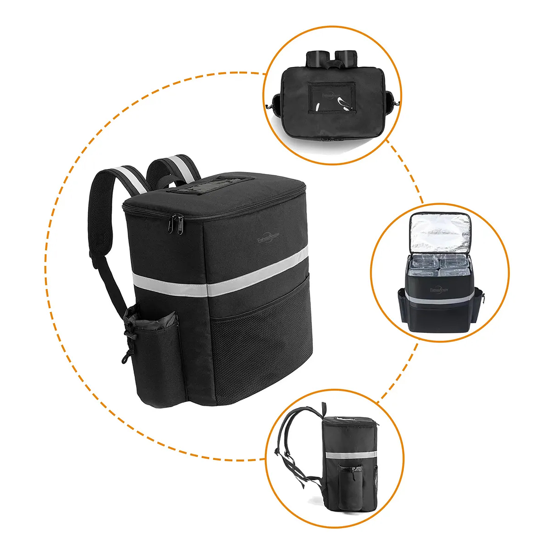 Mochila Térmica Para Delivery Repartidor Multifuncional 4