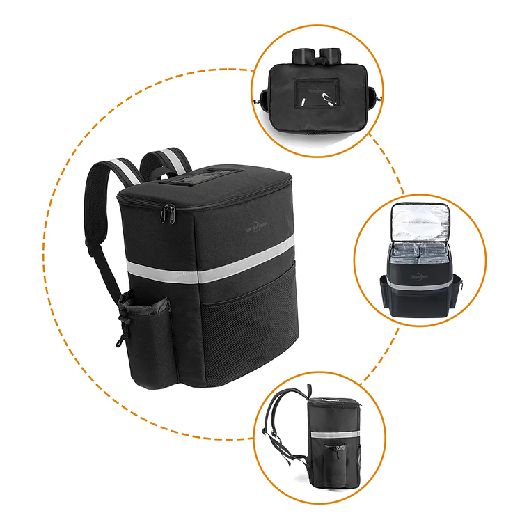 Mochila Térmica Para Delivery Repartidor Multifuncional 4