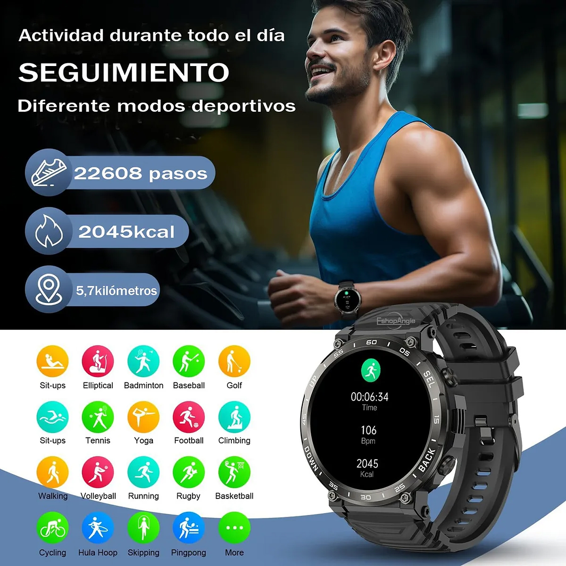 Smartwatch Deportivo Reloj Inteligente S56 Hombre Bluetooth Agregar a favoritos 2