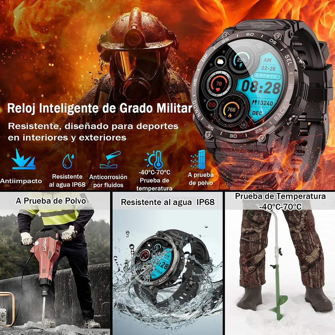 Smartwatch Deportivo Reloj Inteligente S56 Hombre Bluetooth Agregar a favoritos 3
