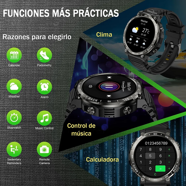 Smartwatch Deportivo Reloj Inteligente S56 Hombre Bluetooth Agregar a favoritos 7