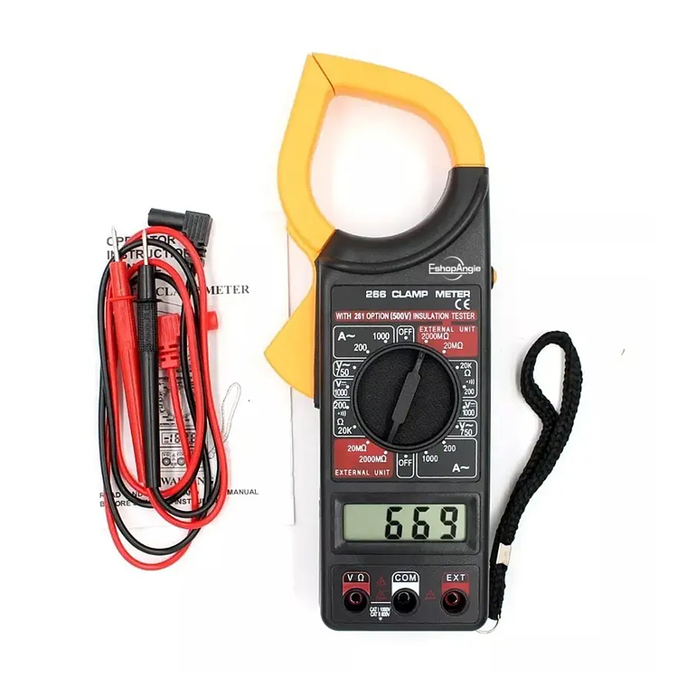 Multitester Digital De Tenaza Serie Dt-266 Amperimetro 3