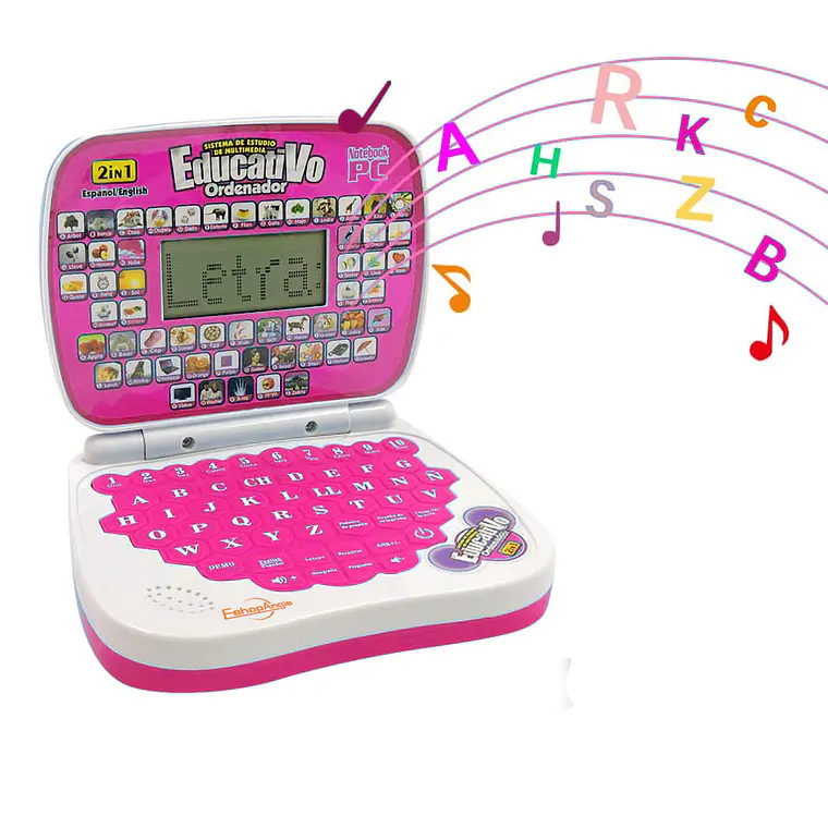 Laptop De Juguete Didáctica Educativa Con Pantalla 2