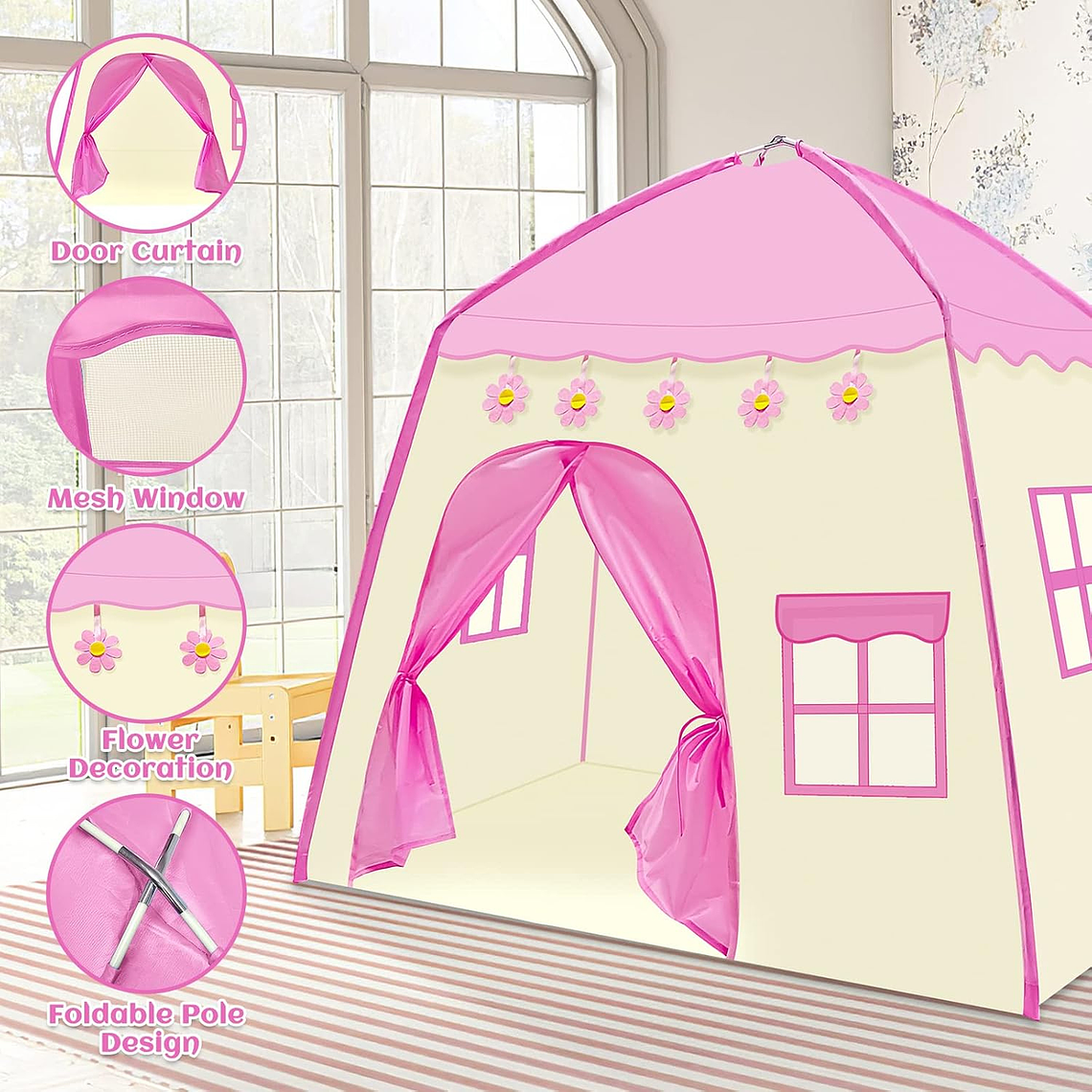 Castillo Infantil De Princesa, Carpa De Juego Para Niñas 4