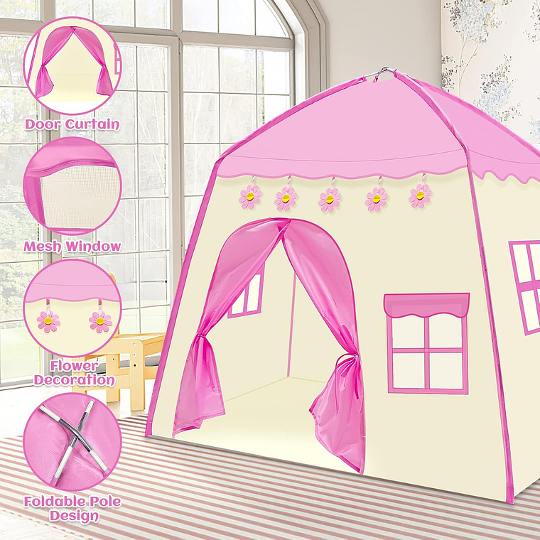 Castillo Infantil De Princesa, Carpa De Juego Para Niñas 4