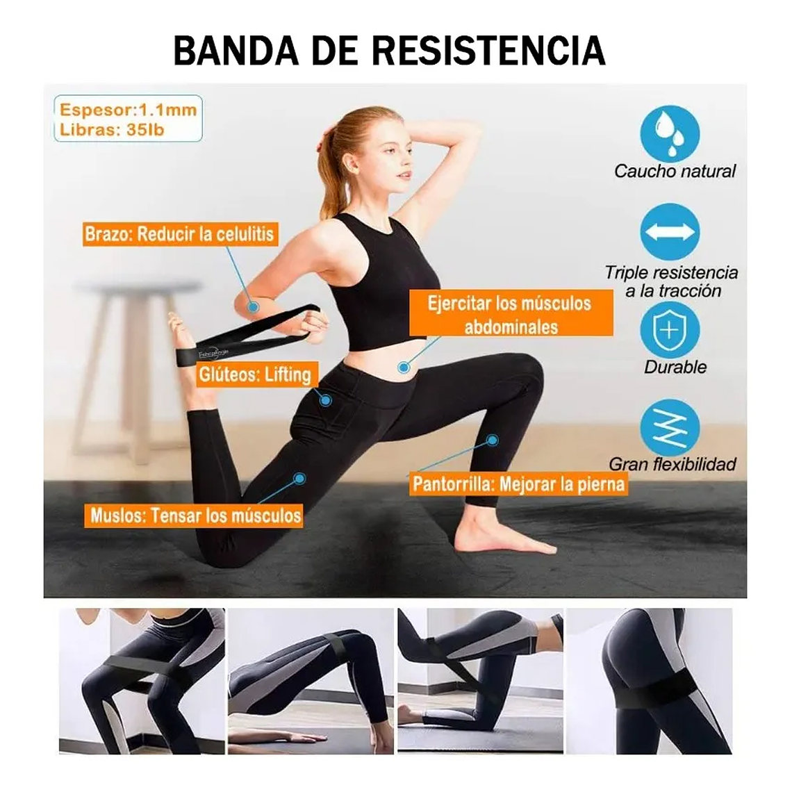 Set 9en1 Rodillo Completo Elongacion Masaje Roller Foam Yoga 6