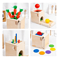 Juguete De Madera Cubo Encaje Didáctico 4en1 Montesori Niños - Miniatura 3