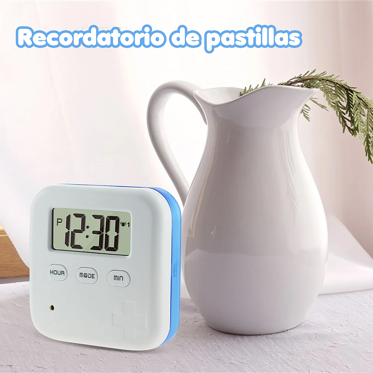Pastillero 4 Compartimento Alarmas Recordatorio Temporizador 3