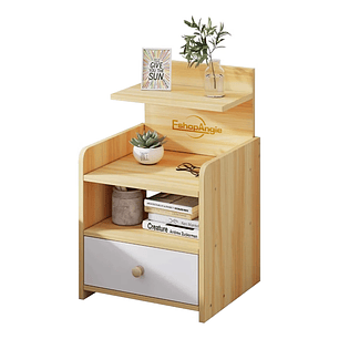 Velador Mesa De Noche 3 Niveles Con Cajon 33*26*60 Cm