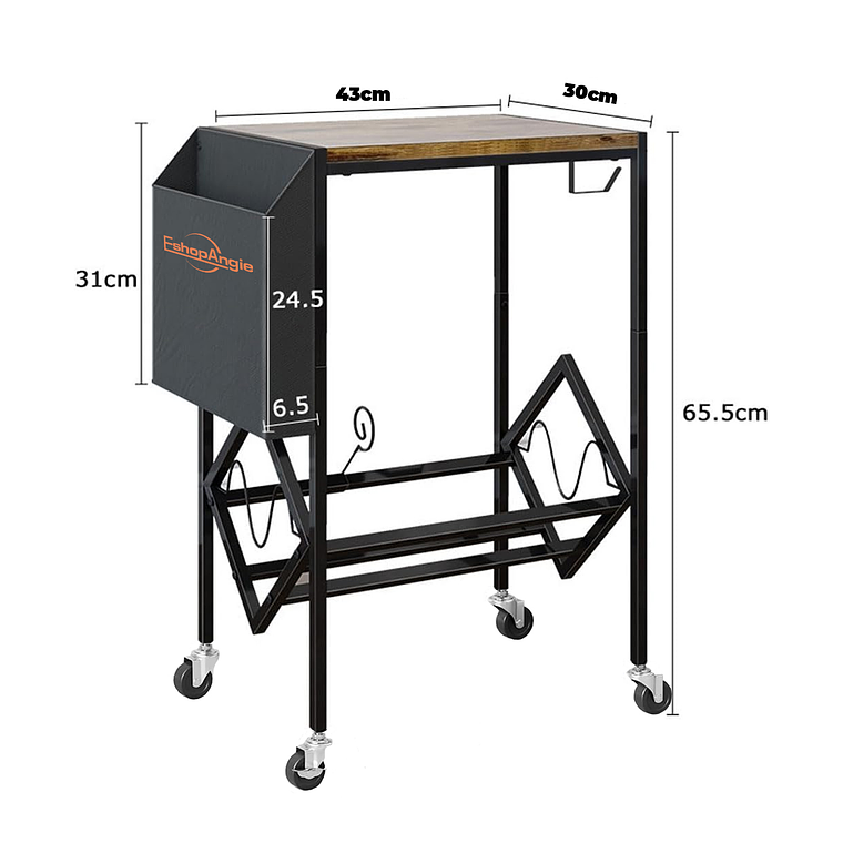 Mesa De Soporte Tocadiscos Y Almacenamiento De Vinilos 9