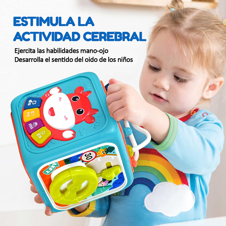 Cubo Multiactividades Para Bebés Con Luz Y Sonido Educativo 2