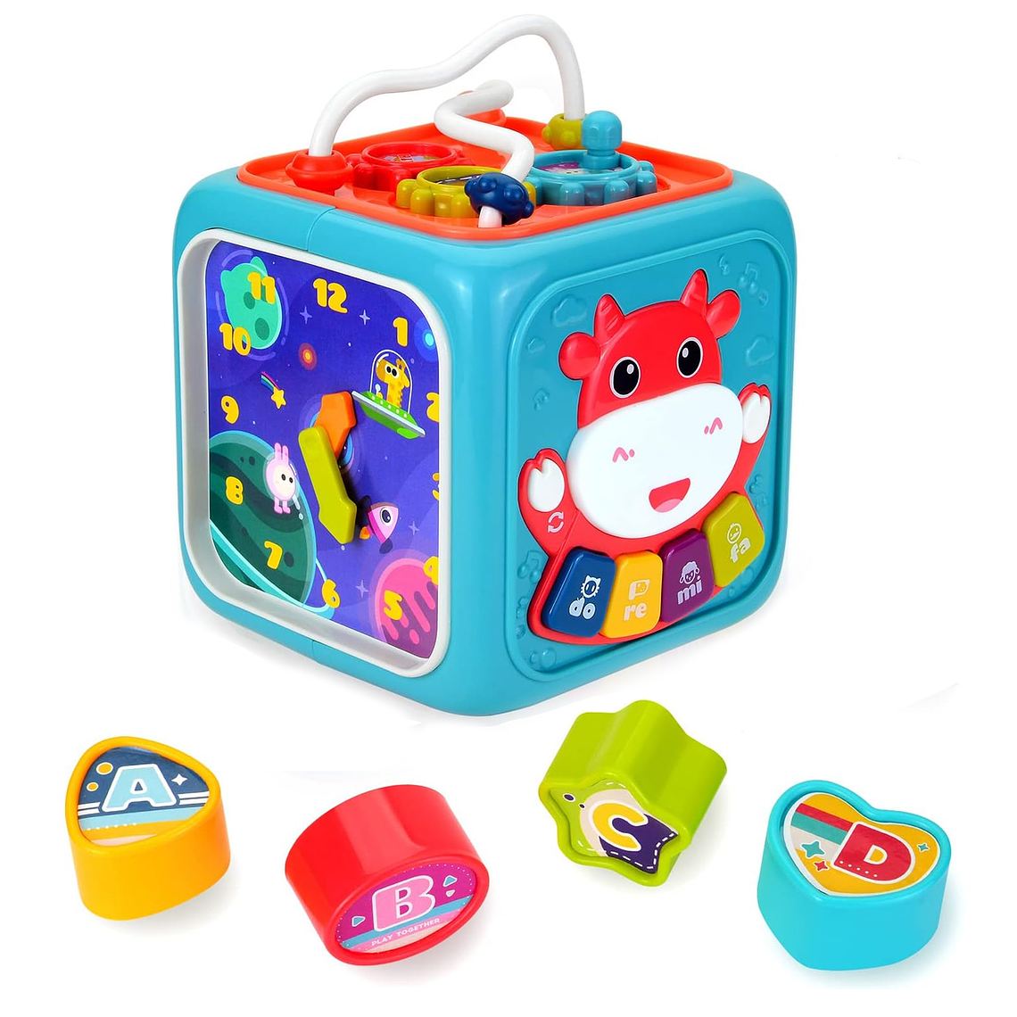 Cubo Multiactividades Para Bebés Con Luz Y Sonido Educativo 1