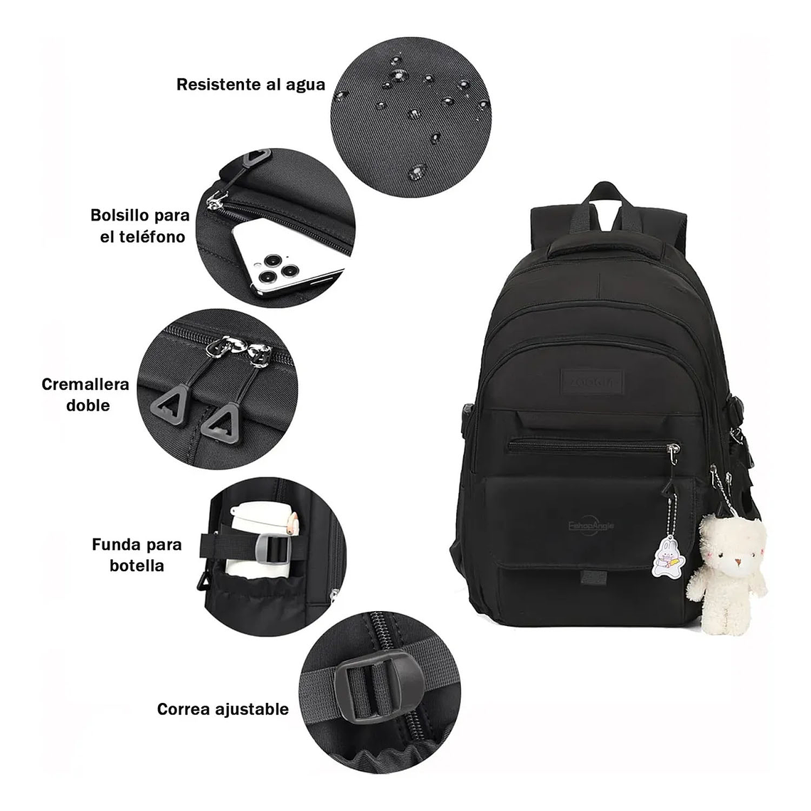 Mochila Urbana Escolar Para Viaje Bolsa Notebook Antirrobo 5