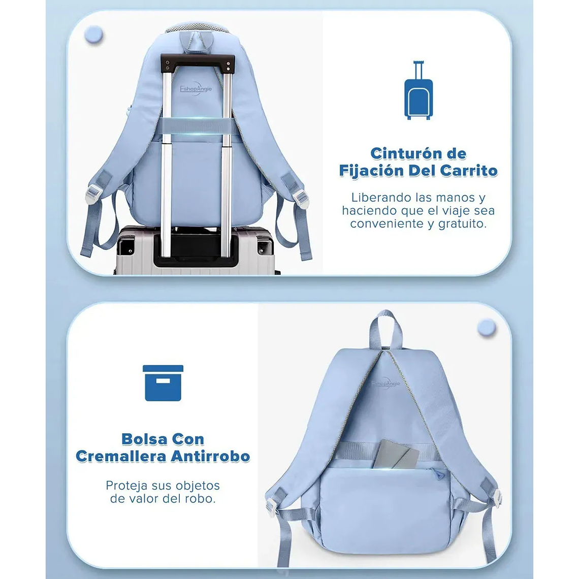 Mochila Urbana Escolar Para Viaje Bolsa Notebook Antirrobo 6