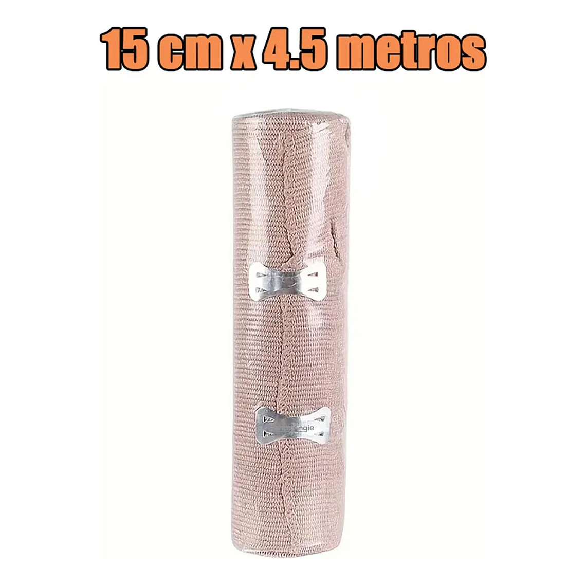 Pack 3 Venda Elástica Compresión 15cmx4.5m Vendaje Con Gancho 5