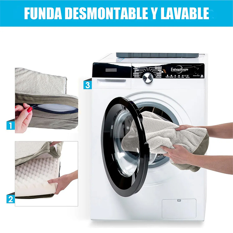 Cama Colchón Ortopédica Para Mascotas Perros 77x51cm Lavable 3