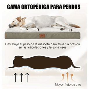 Cama Colchón Ortopédica Para Mascotas Perros 77x51cm Lavable
