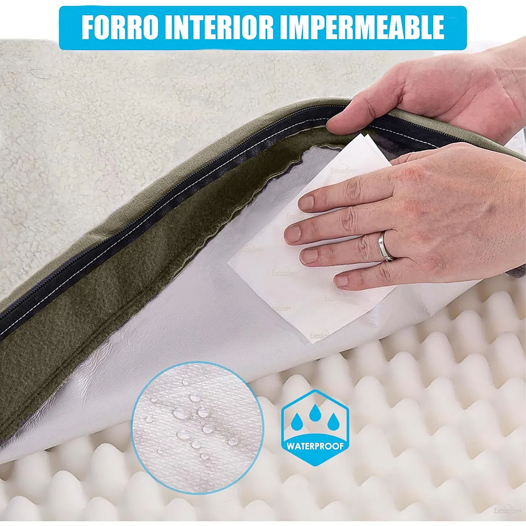 Cama Colchón Ortopédica Para Mascotas Perros 77x51cm Lavable 6