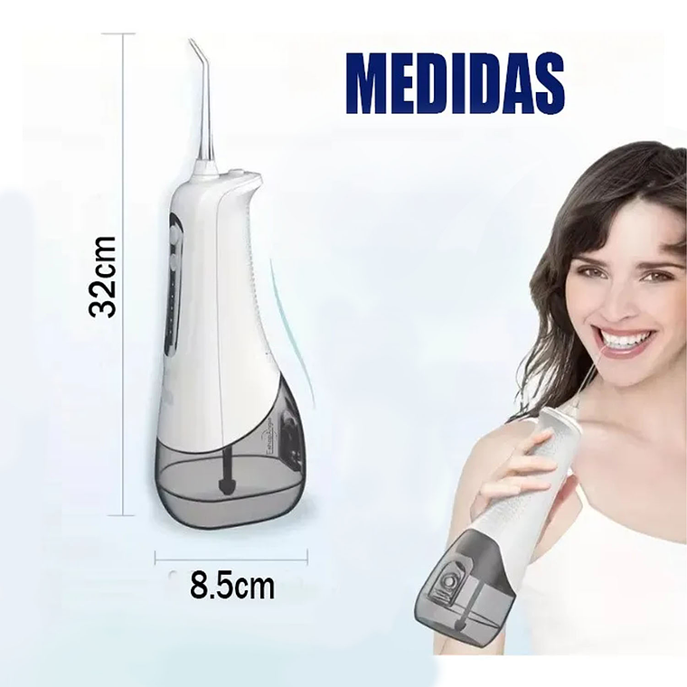 Irrigador Dental Recargable Limpieza Bucal Con Accesorios 8