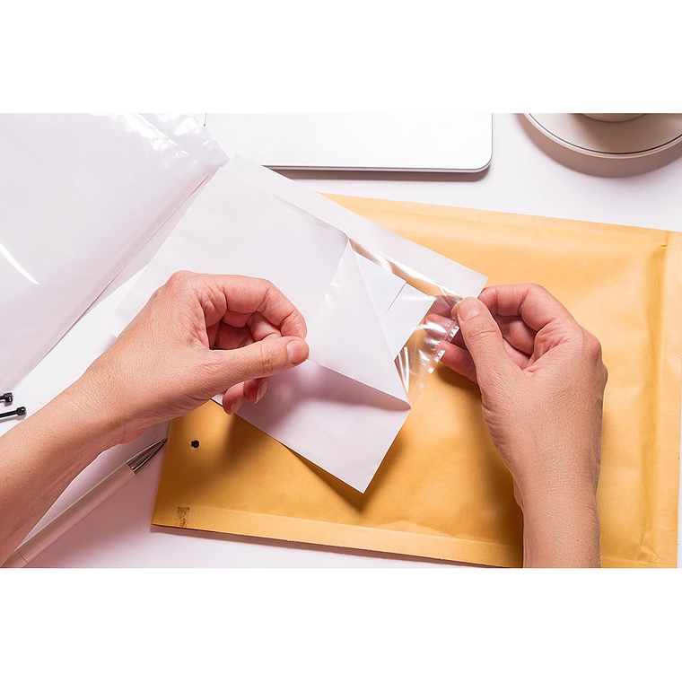 Pack 100 Sobre Transparente Adhesivo Impermeable Envios 2